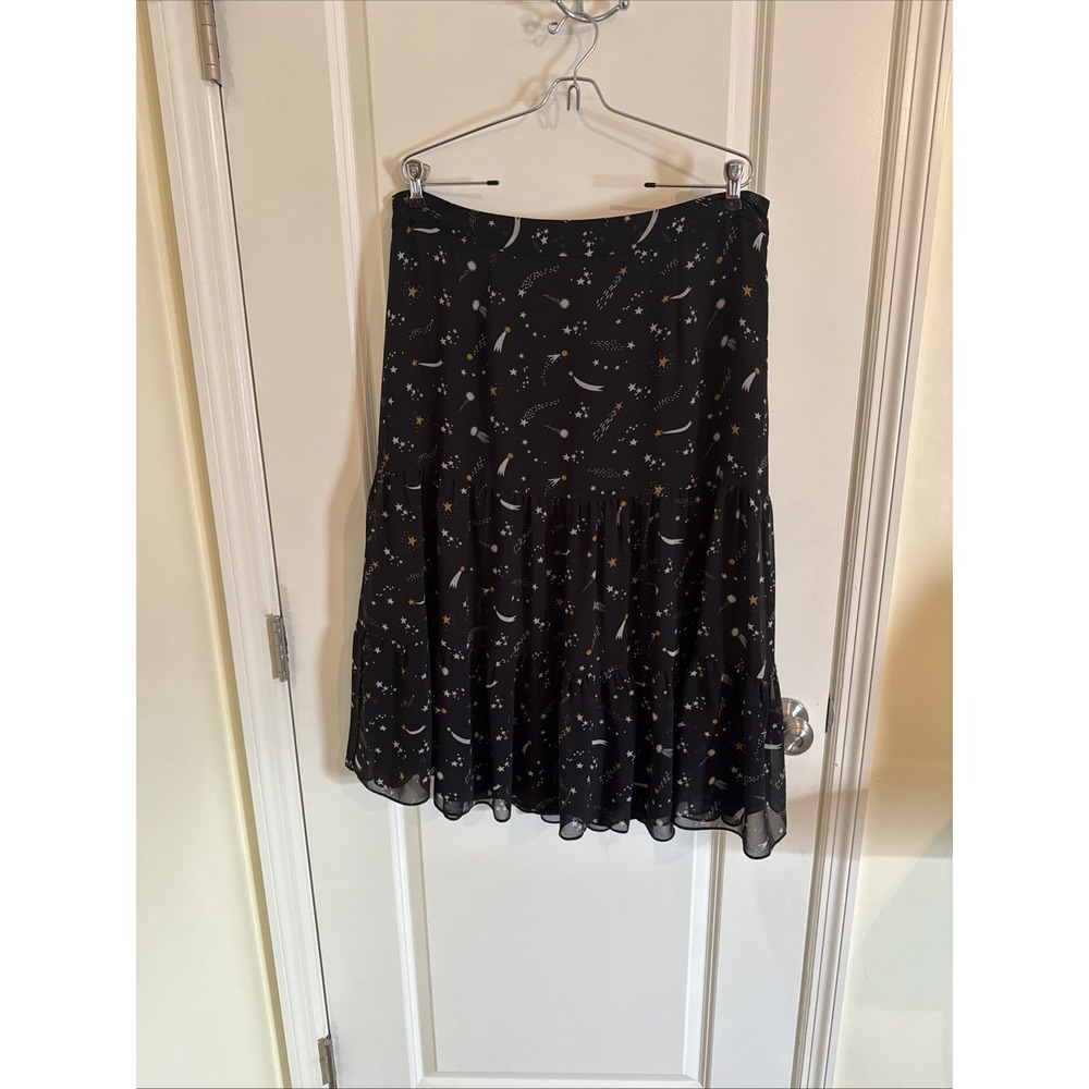 Boden Women's Frome Whimsical Celestial Midi Skirt US 12R Witchy Moon Stars
